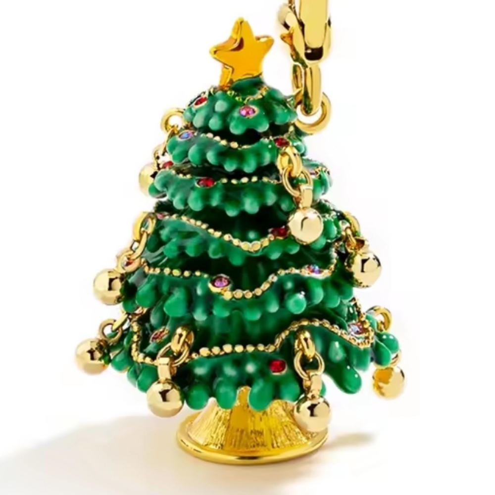 18k Gold Plated Christmas Tree Charm